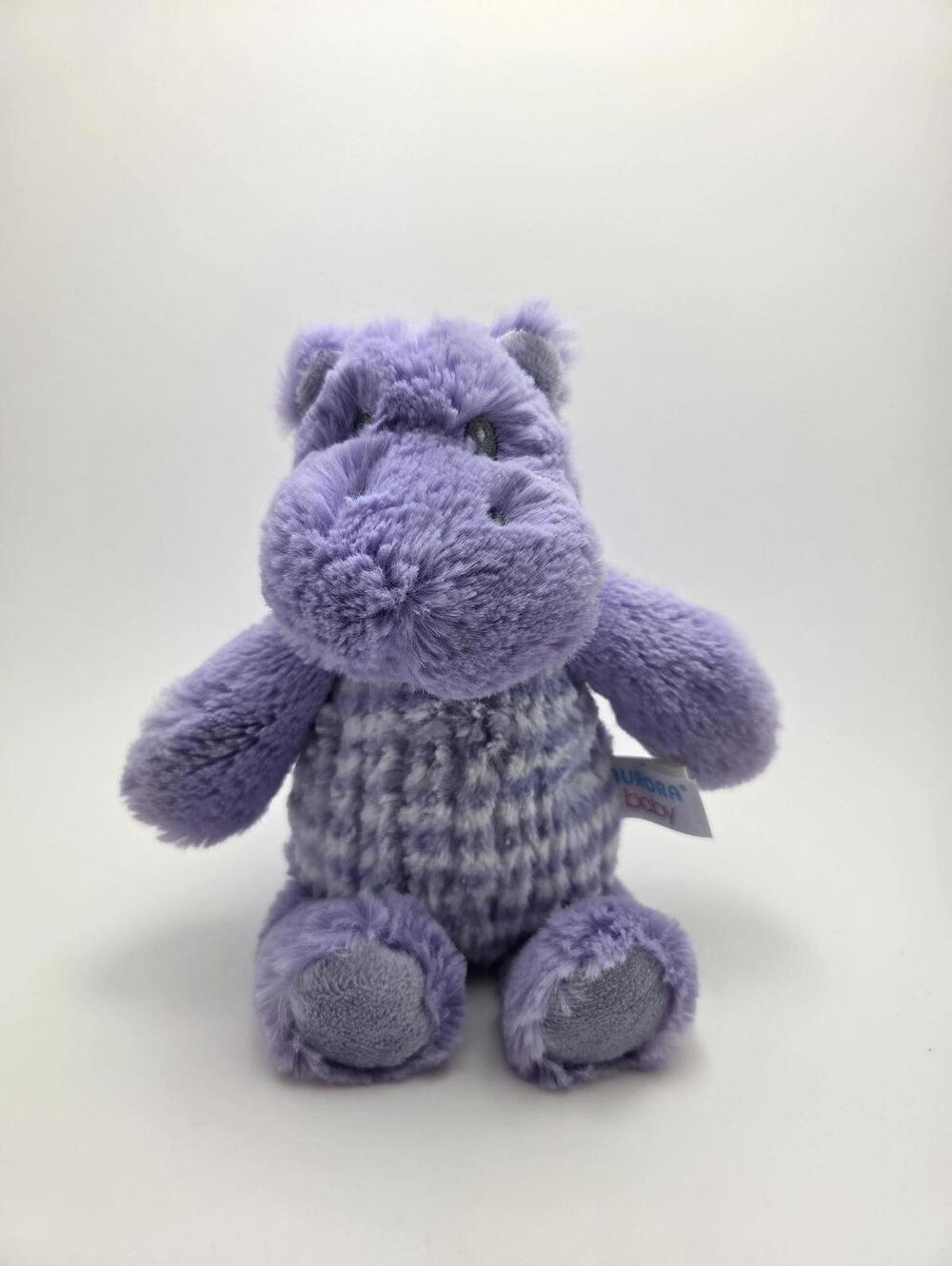Vintage Aurora Baby Purple Hippo Plush (6 inch)